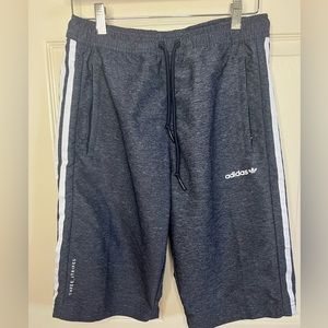 Men’s adidas athletic shorts navy medium 3 stripes